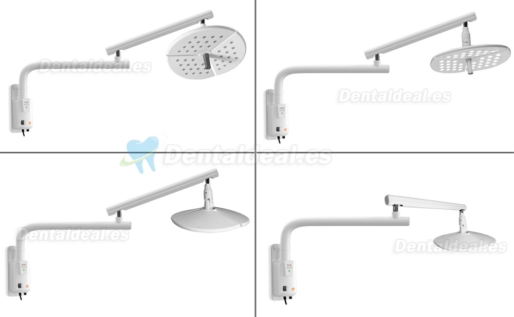 KWS KD-2036B-4 L&aacute;mpara Dental LED de Pared 80W sin Sombras Quir&uacute;rgica
